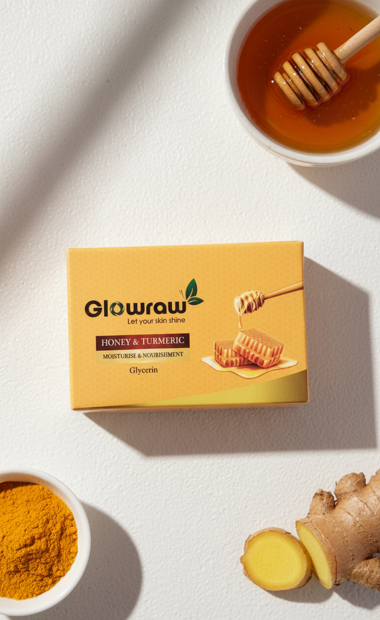 Glowraw honey & turmeric soap